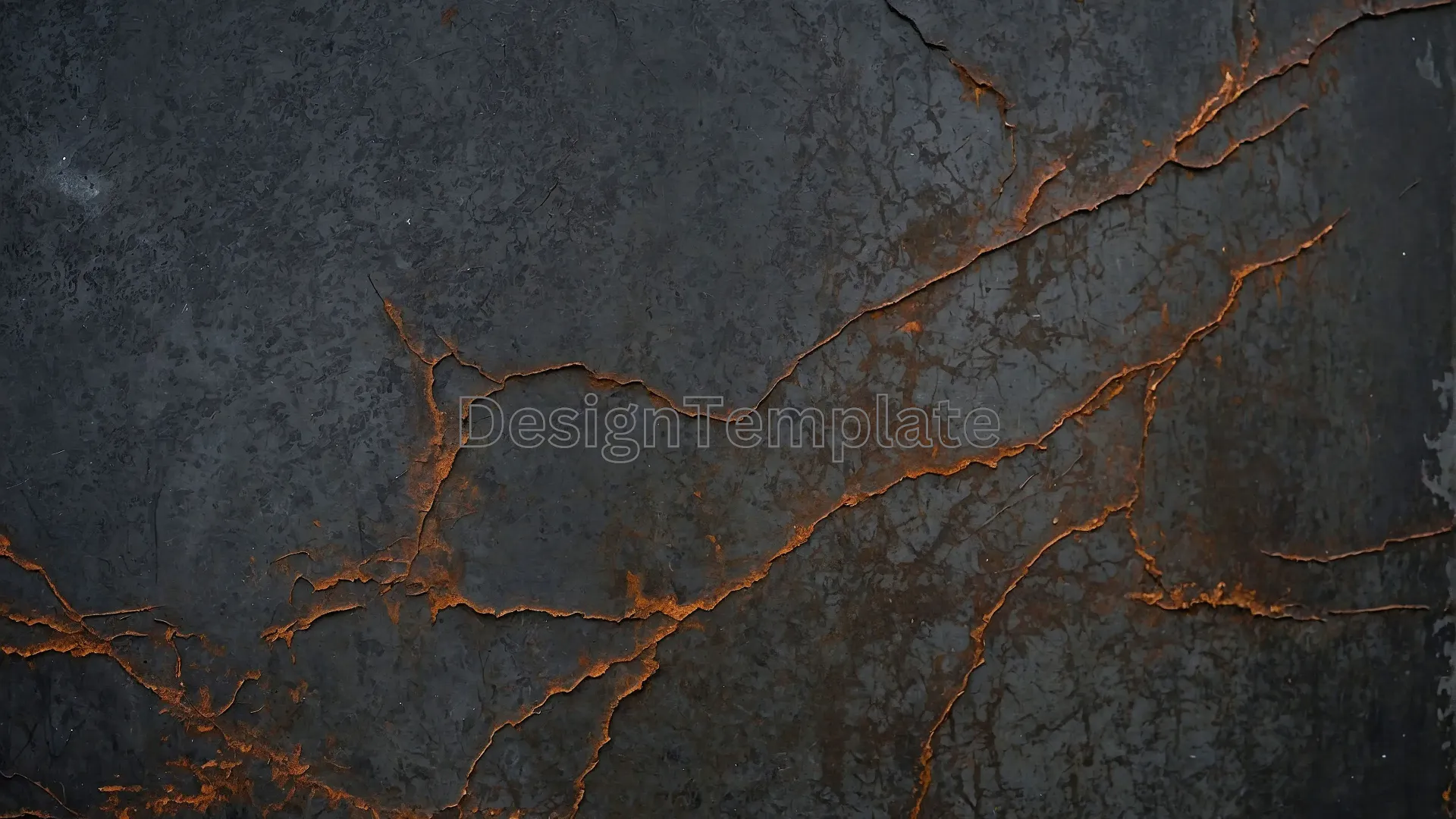 Abstract Rust Veins Dark Concrete Background PNG